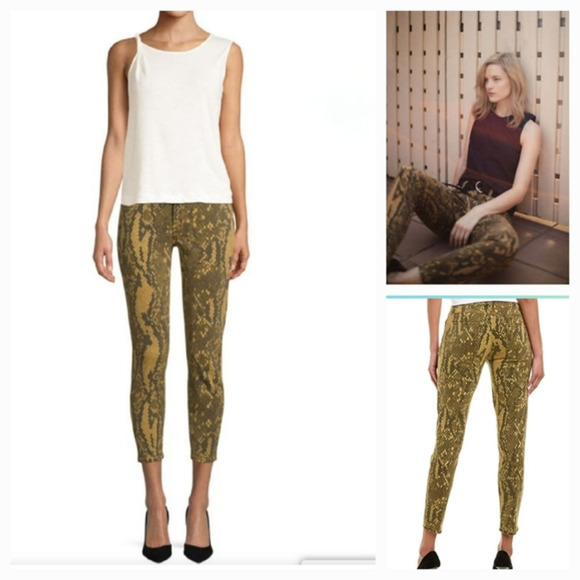 Current/Elliot The Stiletto Denim Snake Print Ankle‎ Jeans - Picture 1 of 7